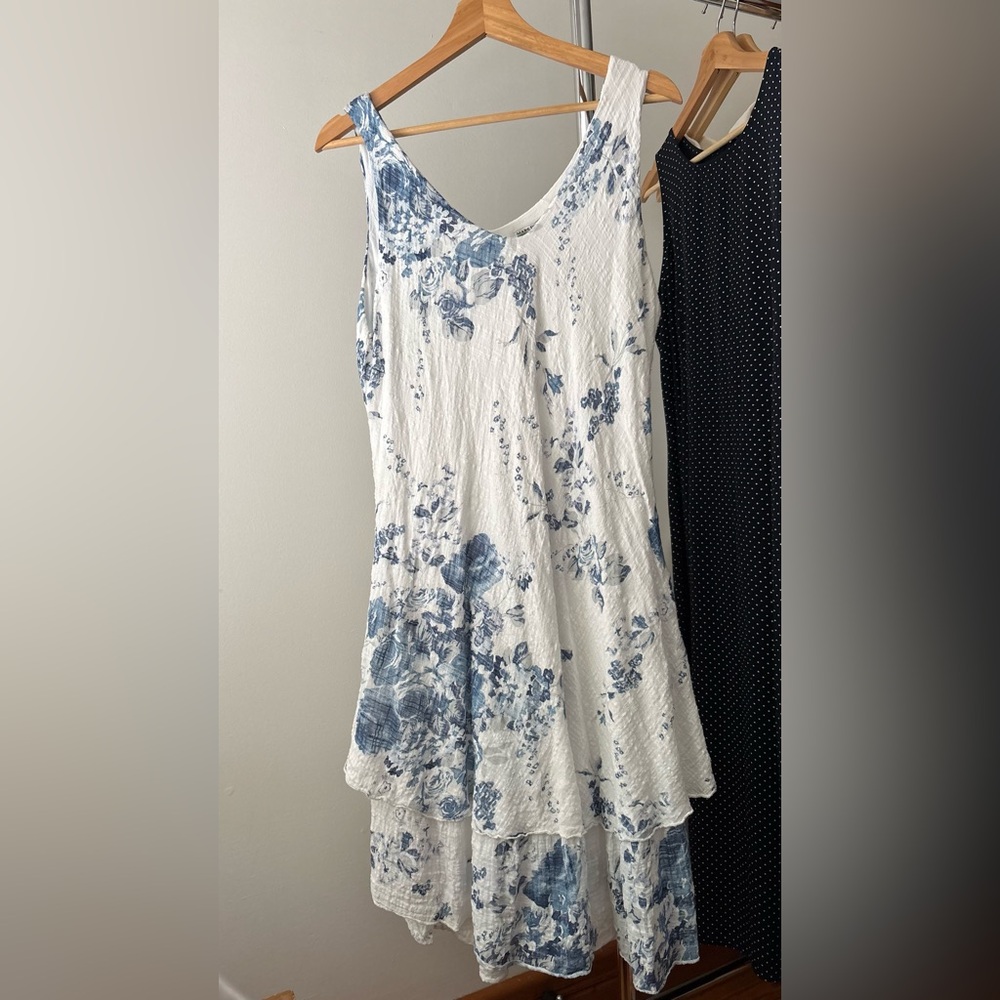 Y2K Lightweight Floral Cotton Ruffled Dress